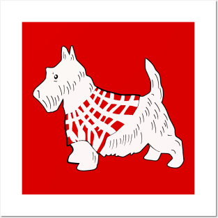 White Scottish Terrier Posters and Art